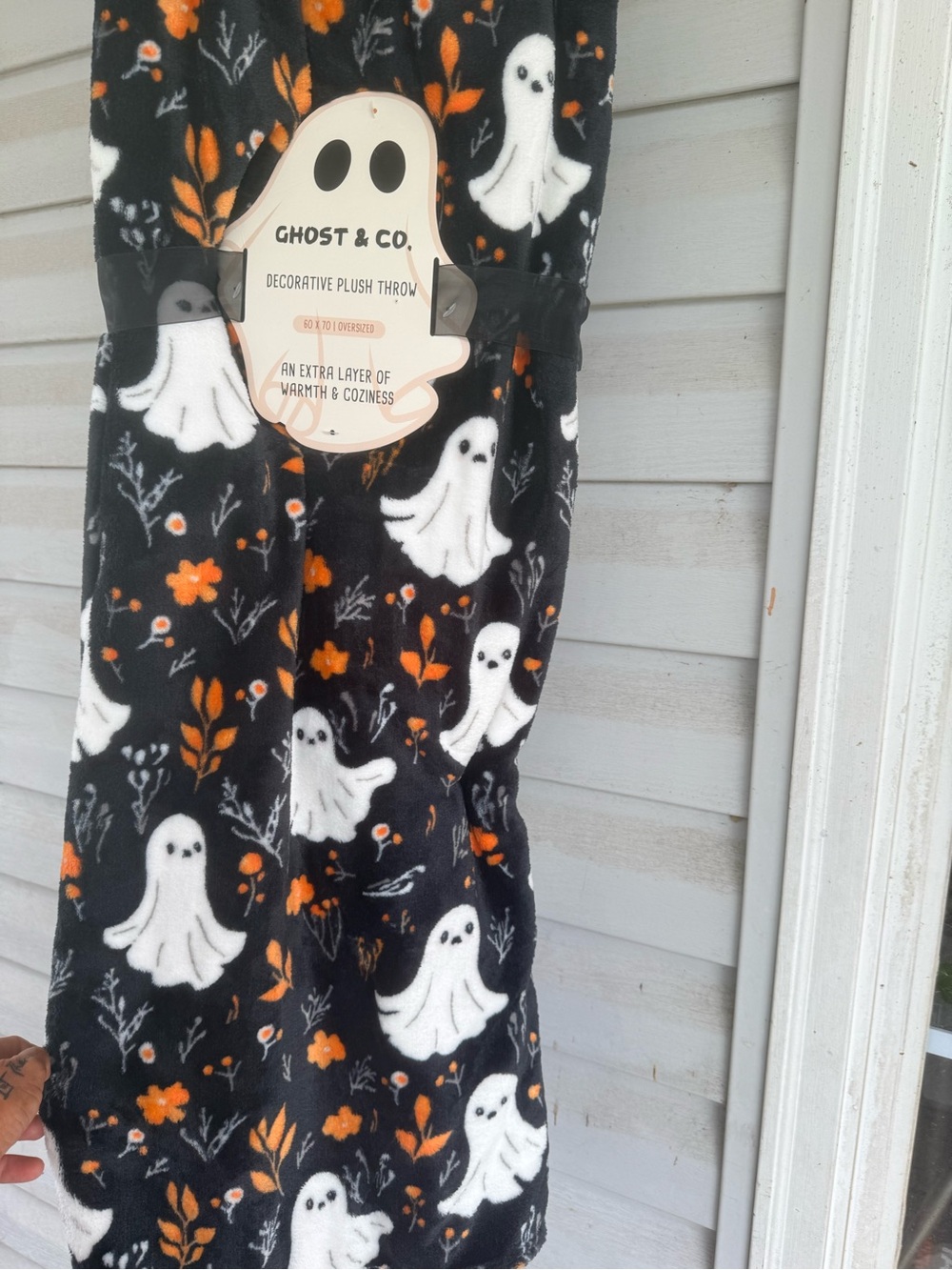 Rare Find! Black Halloween Ghost Blanket